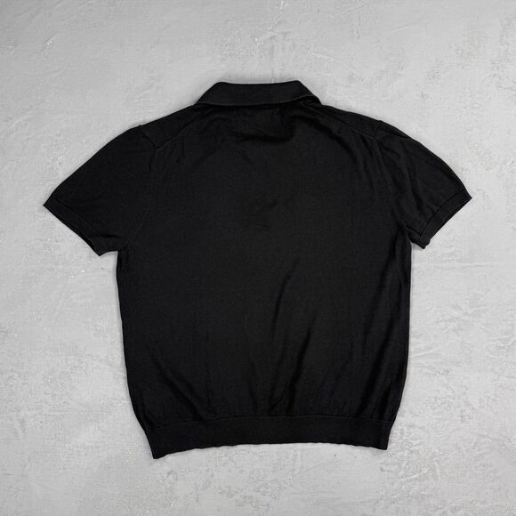 Saks Fifth Avenue Cotton Blend Knit Zip Front Polo Shirt Men's XL - Picture 3 of 3